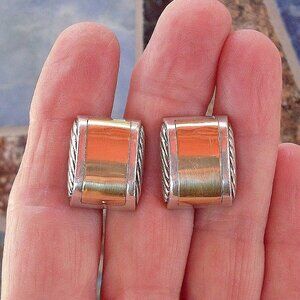 Retired David Yurman Cable Classic Cufflinks - 18K/925 - Gift Boxed